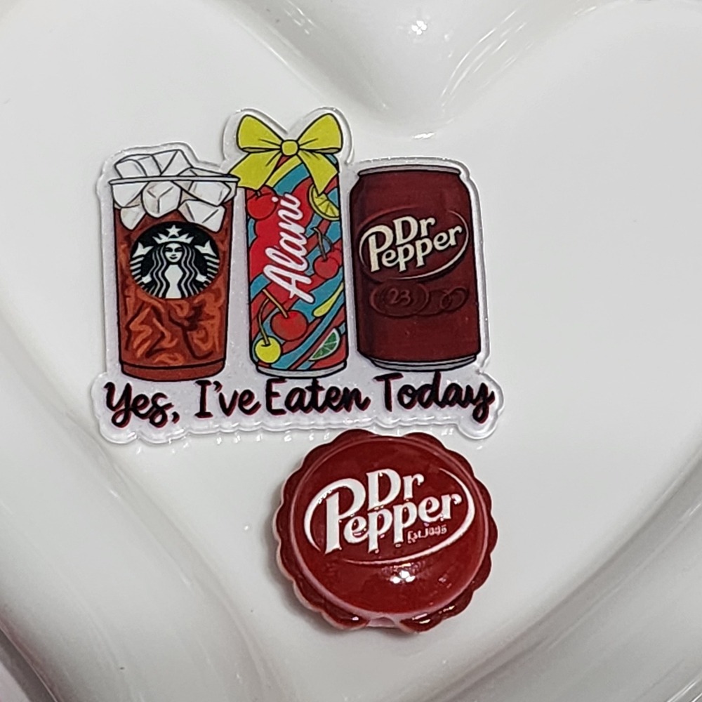 Coffee Pop Soda Energy Flatback Focal Bead Badge Crafts Beaded Pen Magnet